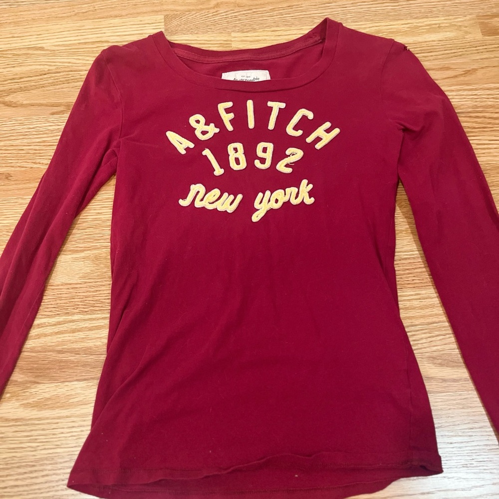 Abercrombie & Fitch red long sleeve
